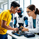 터닝메카드 에피소드 별 숨겨진 의미 - **
"A group of fully clothed, diverse young friends working together on a project in a brightly lit...