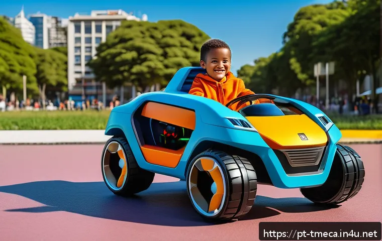 터닝메카드 반다이 코리아 제작 과정 - A vibrant and futuristic toy car transforming into a robot on an electronic base, detailed with smoo...