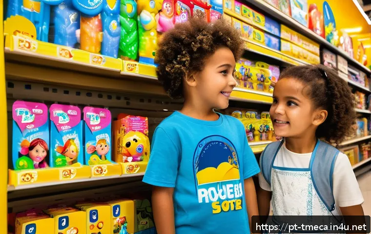 터닝메카드 완구 판매 경로 - A vibrant and detailed scene inside a well-lit Brazilian toy store aisle, showcasing multiple Turnin...